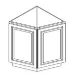 Angle Base Cabinet 24"Wx24"Dx34.5"H