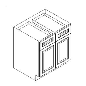 Base - 36"Wx24"Dx34.5"H * 2 Doors, 2 Drawers