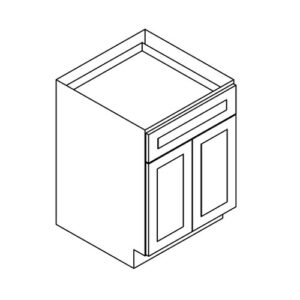 Base - 27"Wx24"Dx34.5"H * 2 Doors, 1 Drawer