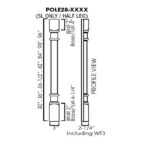 Half leg 3"w x 42"h x 2-1/4"d..including WF3