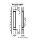 Half leg 3"Wx36-1/2"Hx2-1/4"D  - including WF3 (trimmable).