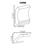 Crown Molding 2.5"Wx96"H
